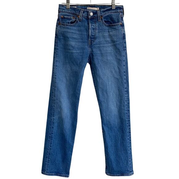 Levi's Wedgie Straight Medium Wash 25 X 27 - Excellent - Picture 4 of 13